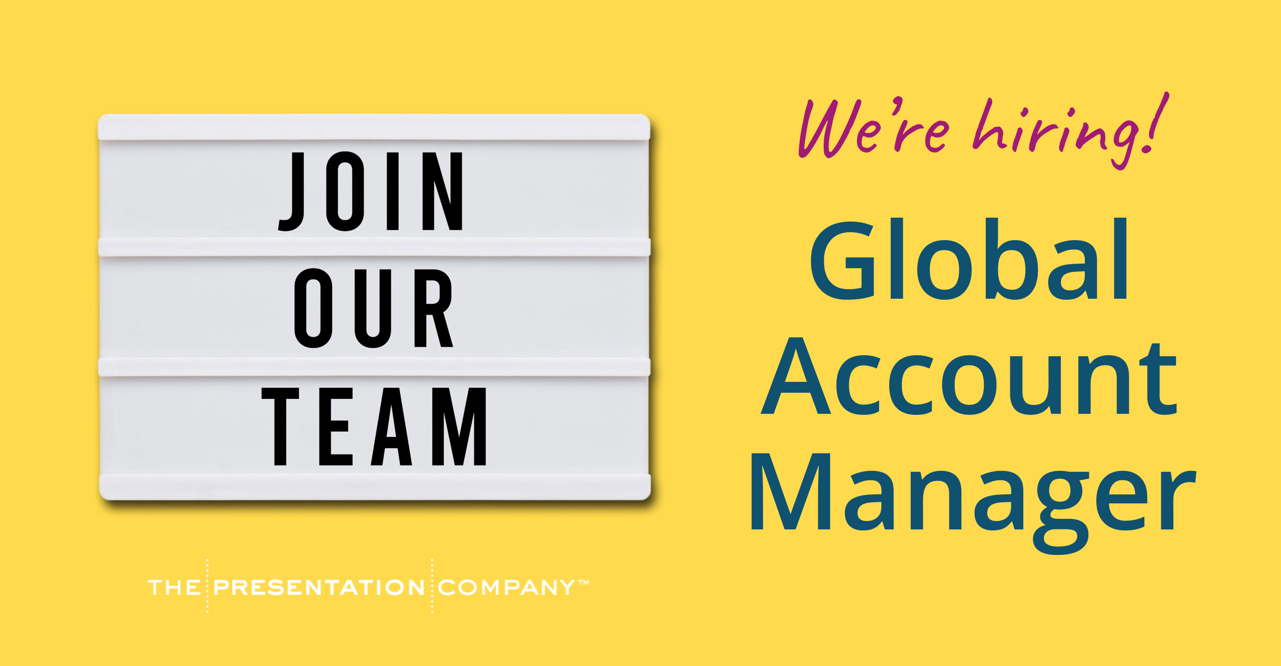 We’re Hiring! Global Account Manager