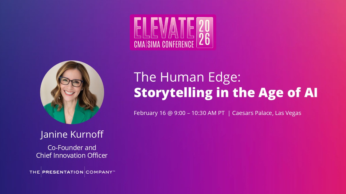 The Presentation Company - CMA 2026 session - The Human Edge: Storytelling in the Age of AI